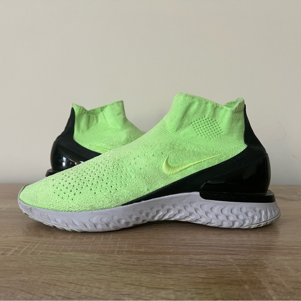 2018 Nike Rise React Flyknit Sz 11 Lime Green Blast Running Shoes AV5554-330